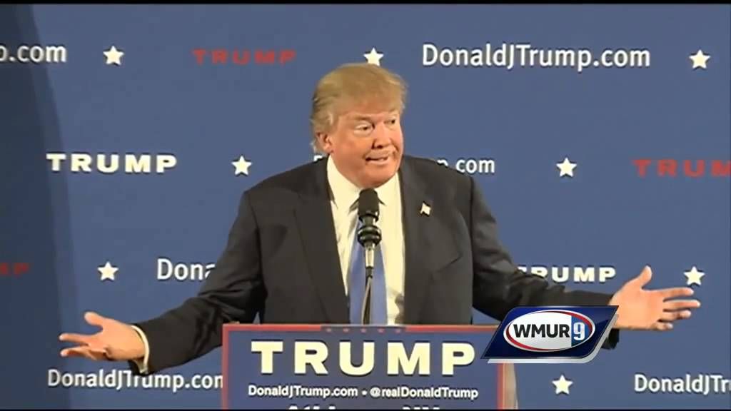 Trump attacks media in NH appearance